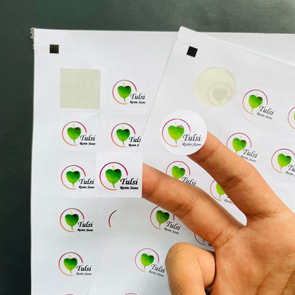 Custom logo Sticker Sheet Tulsi Resin Store