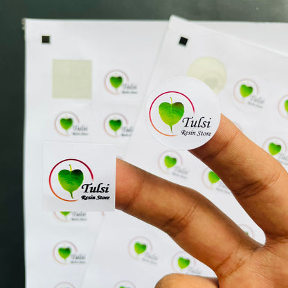 Custom logo Sticker Sheet Tulsi Resin Store
