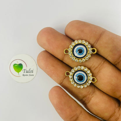 Diamond Evil Eye Two Hook Charm (F) Tulsi Resin Store