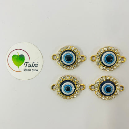 Diamond Evil Eye Two Hook Charm (F) Tulsi Resin Store