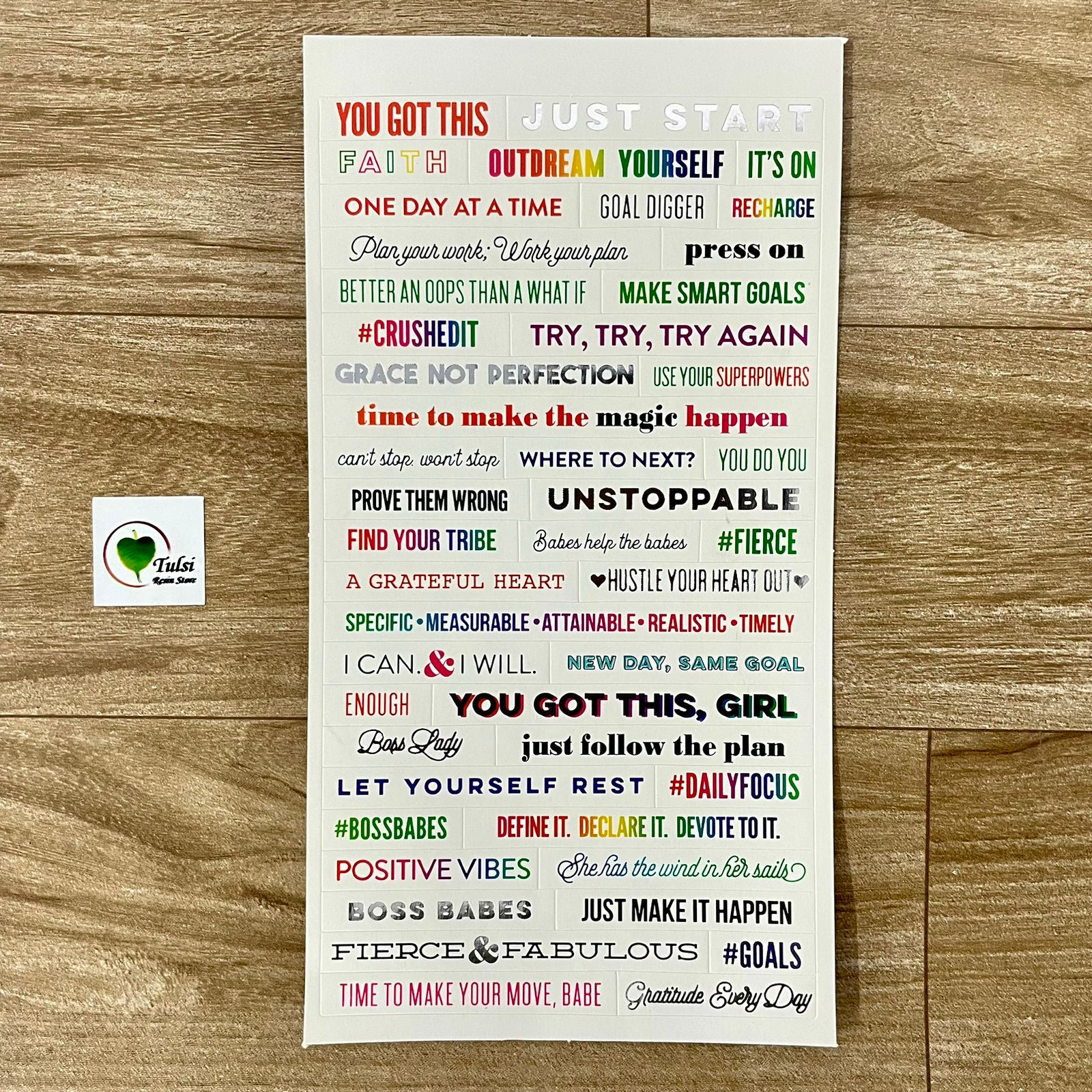 Scrapbook Sticker (U) - - Tulsi Resin Store