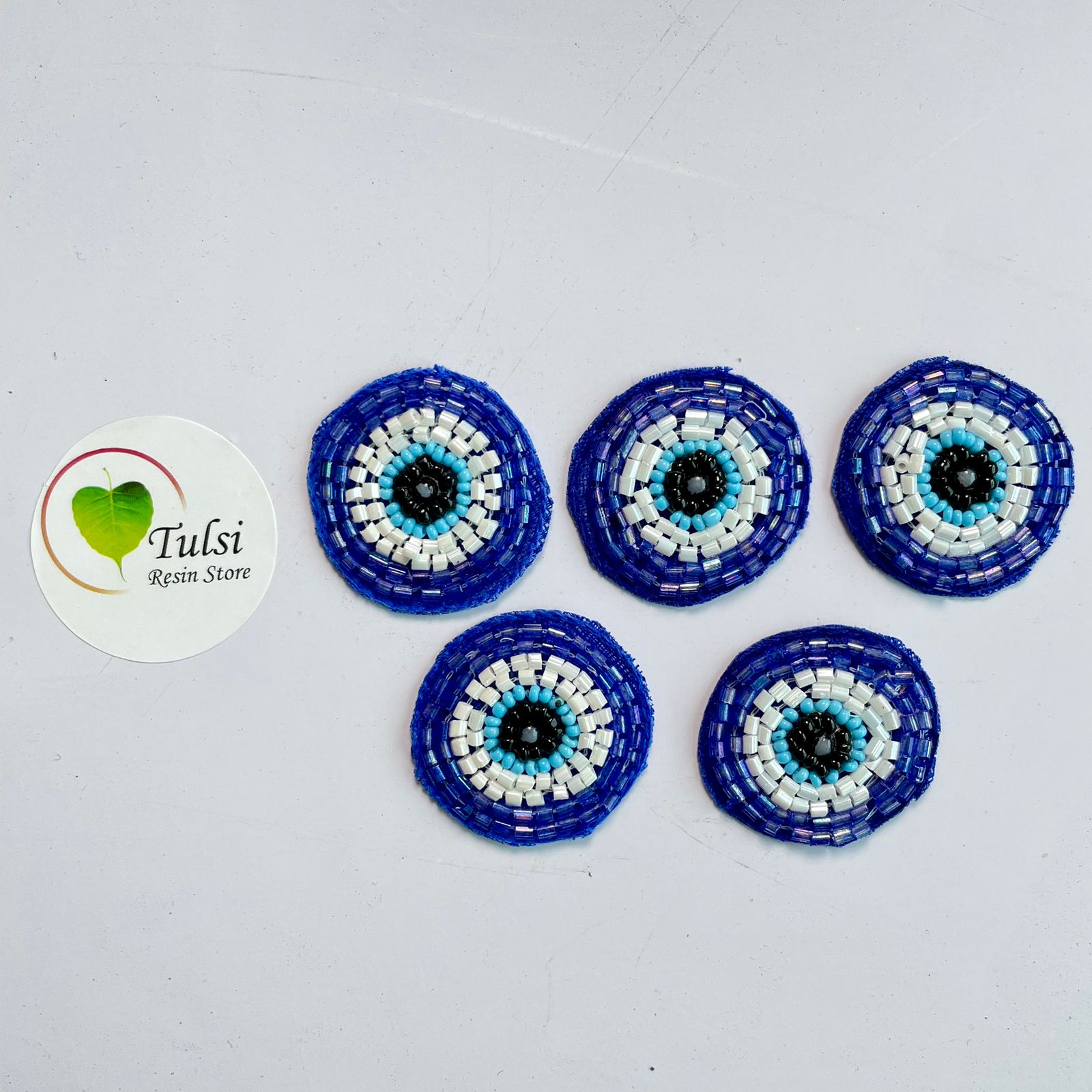 Evil Eye Patch - Small Blue