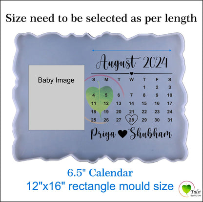 Custom Metal Sticker - Calendar 6.5 Inches Tulsi Resin Store