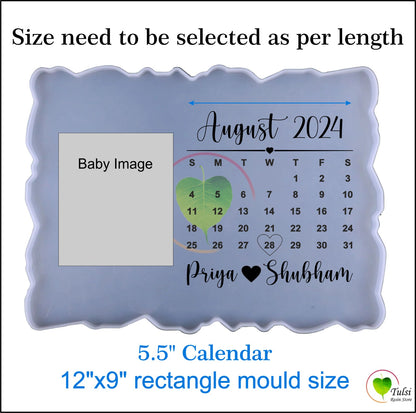 Custom Metal Sticker - Calendar 5.5 Inches Tulsi Resin Store