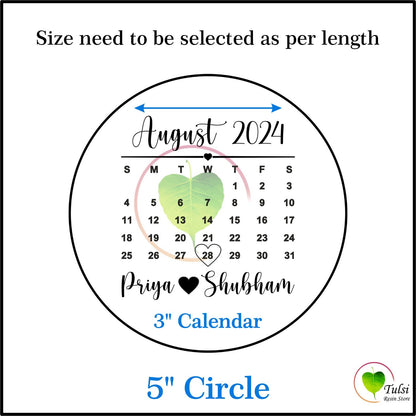 Custom Metal Sticker - Calendar 3 Inches Tulsi Resin Store