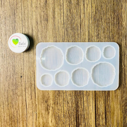 8 Cavity Agate Pop-Socket/Keychain Mould Tulsi Resin Store