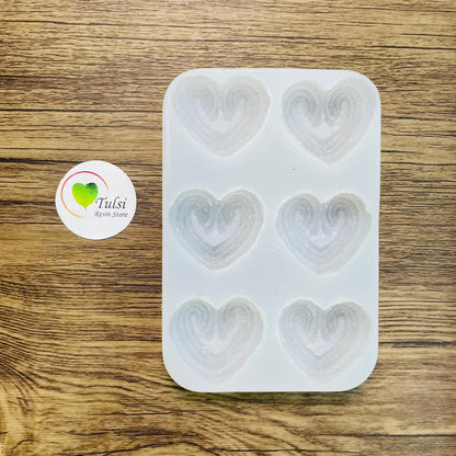 Designer 6 Cavity Little Heart Candle Mould