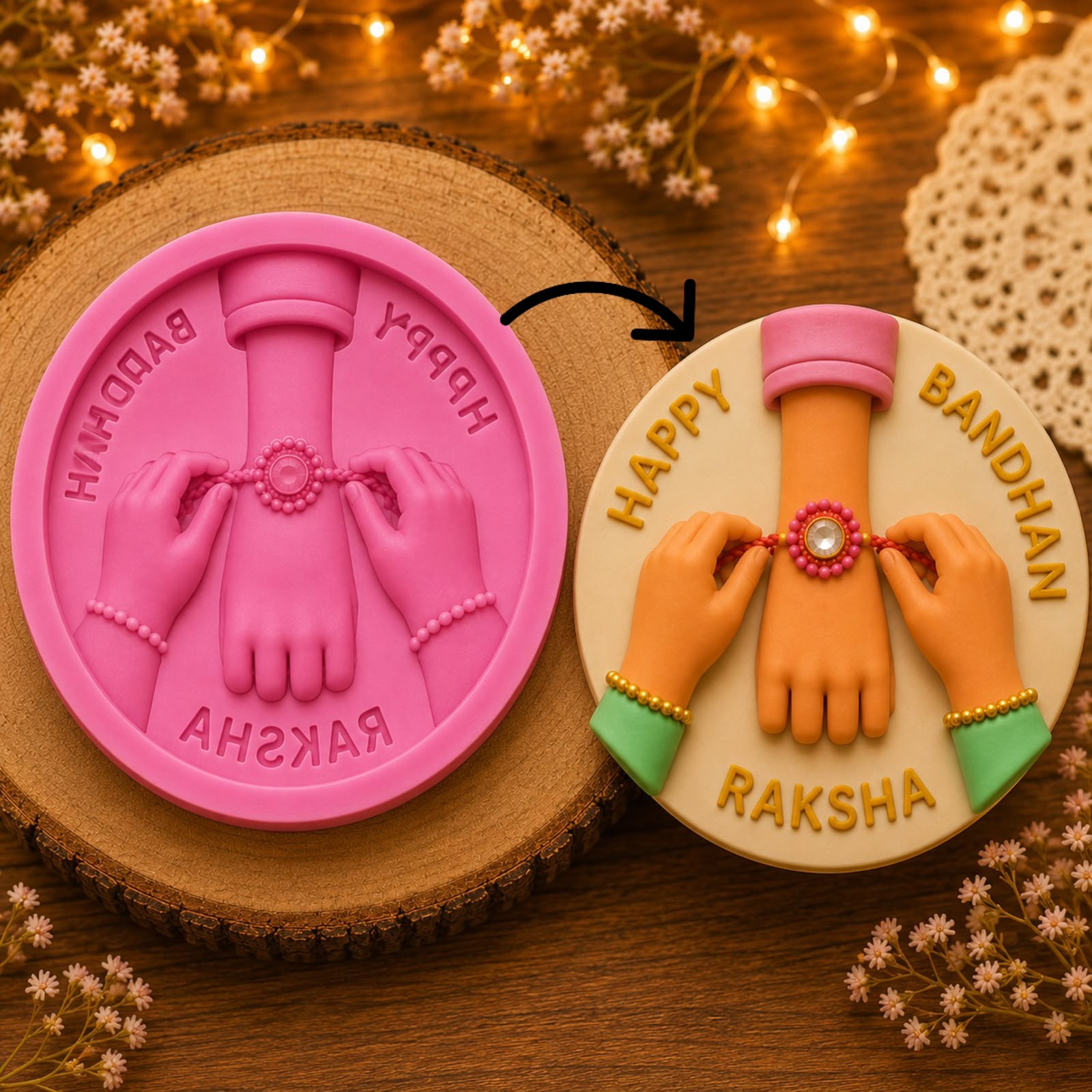 Raksha Bandhan Mould (B) - Rakhi Tying Hands