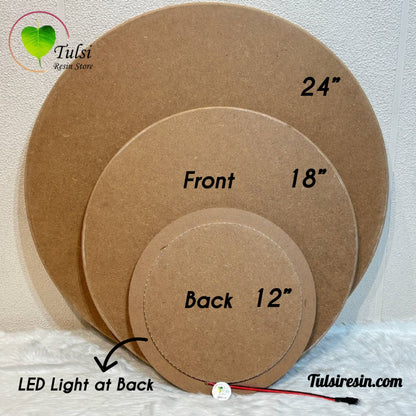 LED Light MDF Base (002) - Round