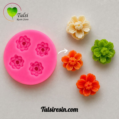 Flower Mould (A32) - 4 Cavity