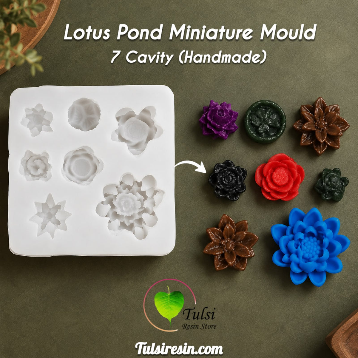 Lotus Pond Miniature Mould (E) - 7 Cavity (HM)