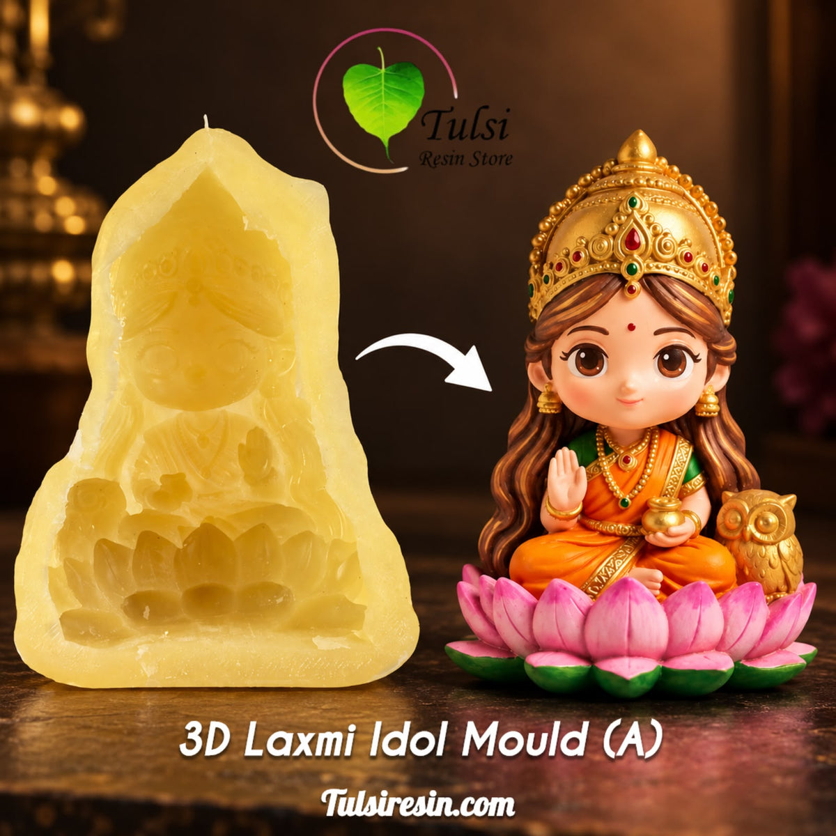 3D Laxmi Idol Mould (A)