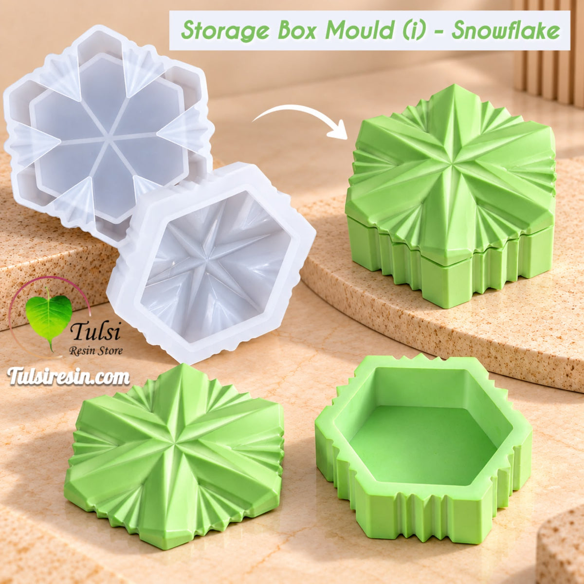 Storage Box Mould (I) - Snowflake