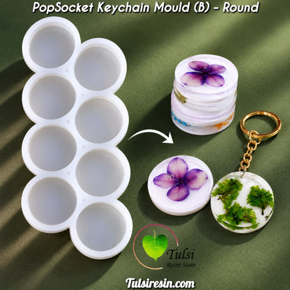 PopSocket Keychain Mould (B) -  Round 1.25"
