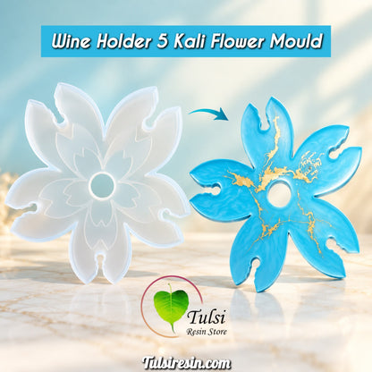 Wine Holder 5 Kali Flower Mould