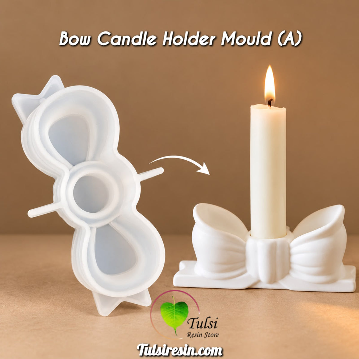 Bow candle holder mould (A)