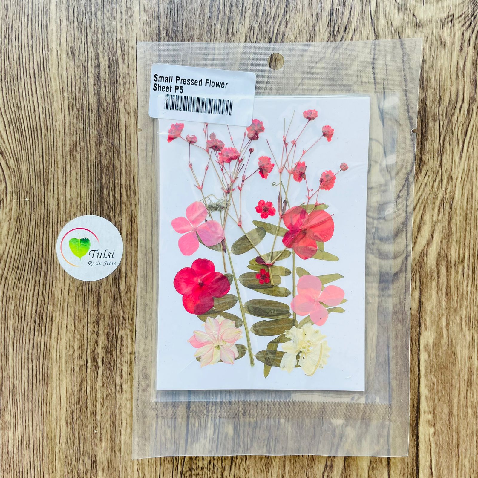 Small Pressed Flower Sheet P5 tulsiresin