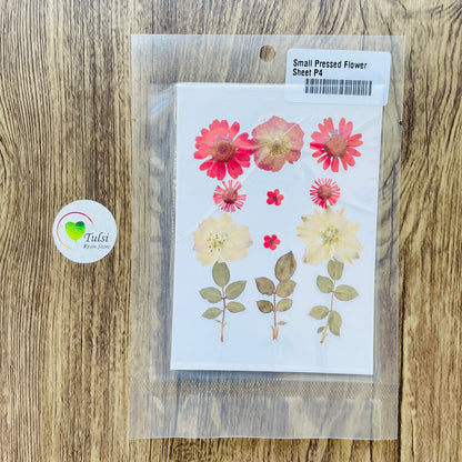 Small Pressed Flower Sheet P4 tulsiresin