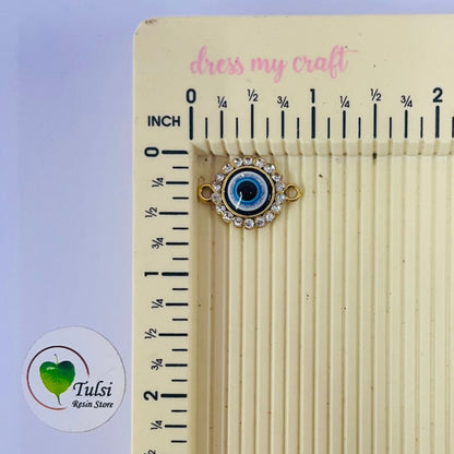 Diamond Evil Eye Two Hook Charm (F) Tulsi Resin Store