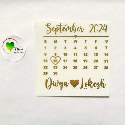 Custom Metal Sticker - Calendar Tulsi Resin Store