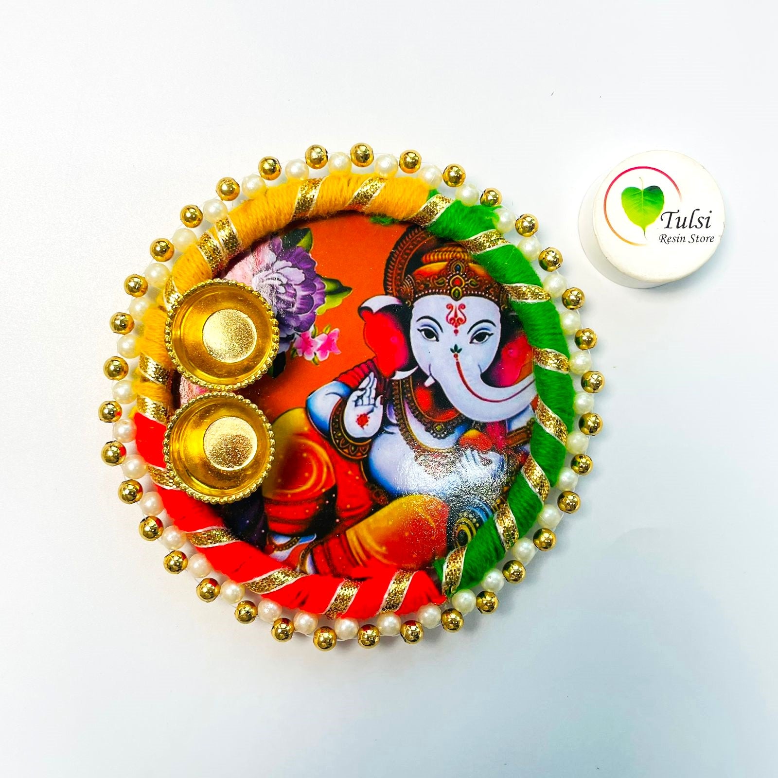 Mini Pooja Thali A Tulsi Resin Store