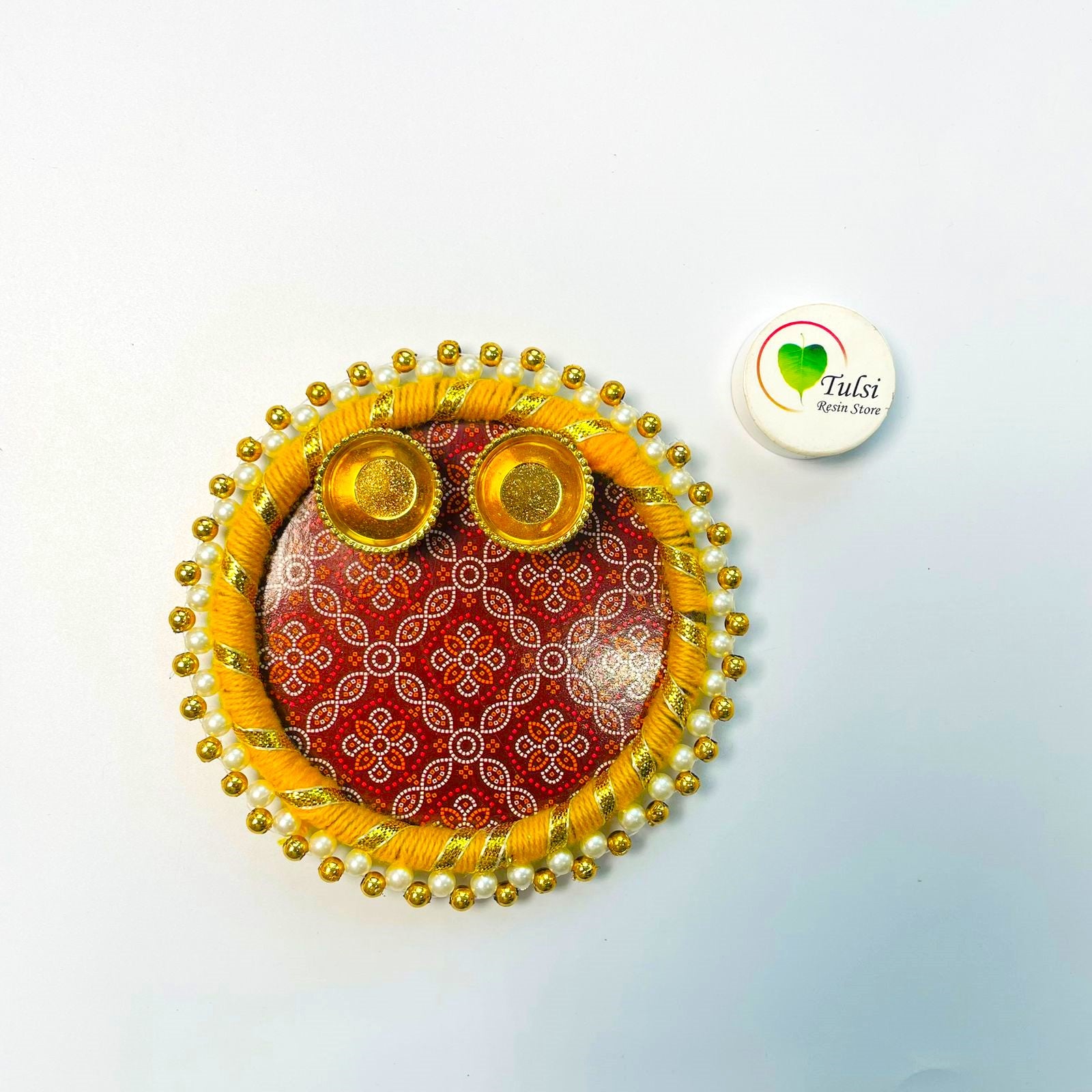 Mini Pooja Thali E Tulsi Resin Store
