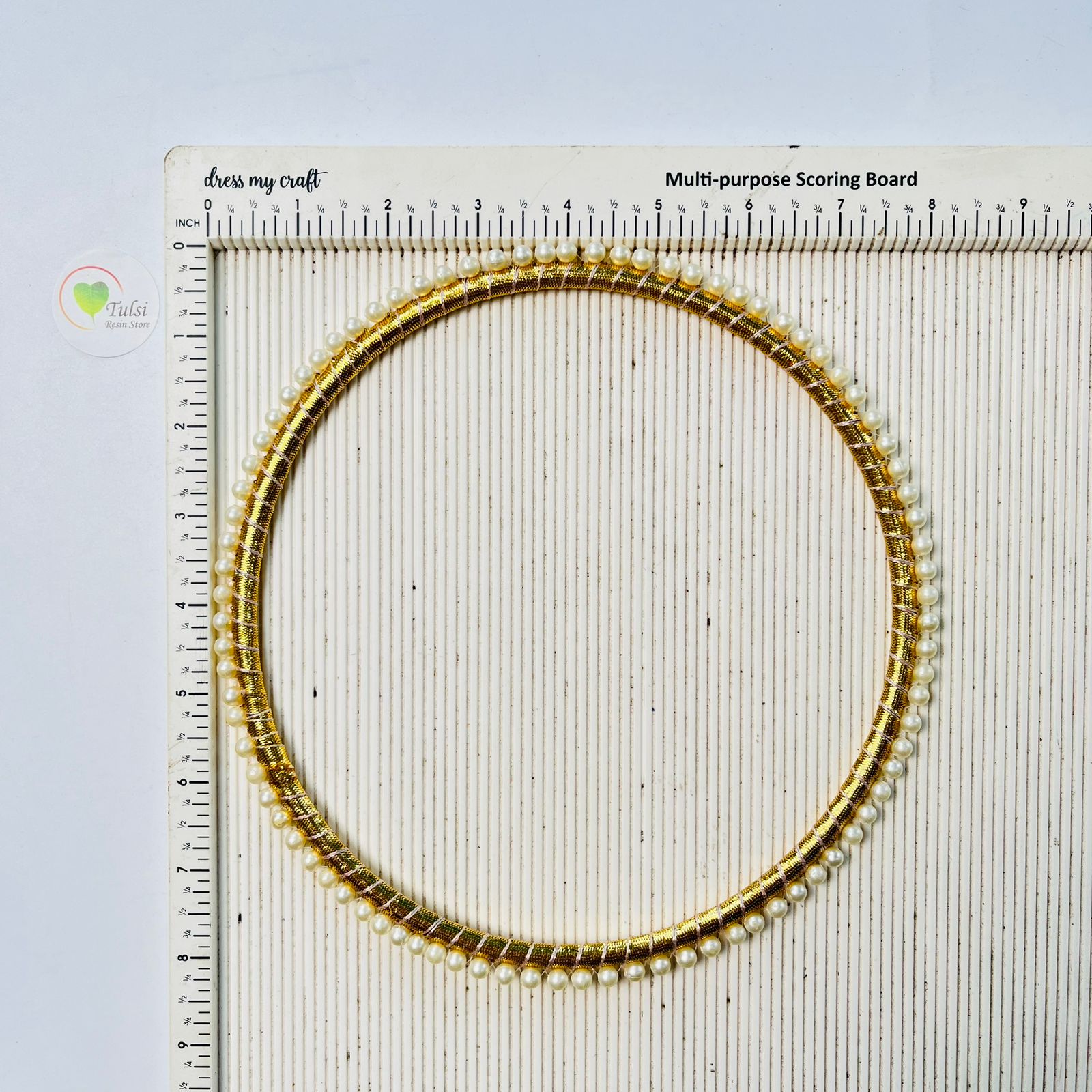 White Pearl Ring (C) (2pc) 8" Tulsi Resin Store