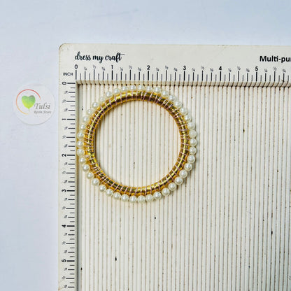 White Pearl Ring (C) (2pc) 3" Tulsi Resin Store