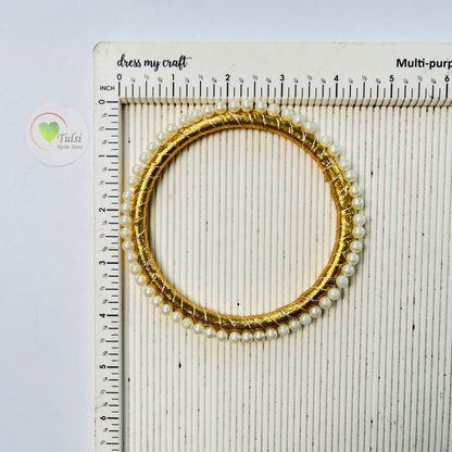 White Pearl Ring (C) (2pc) 4" Tulsi Resin Store