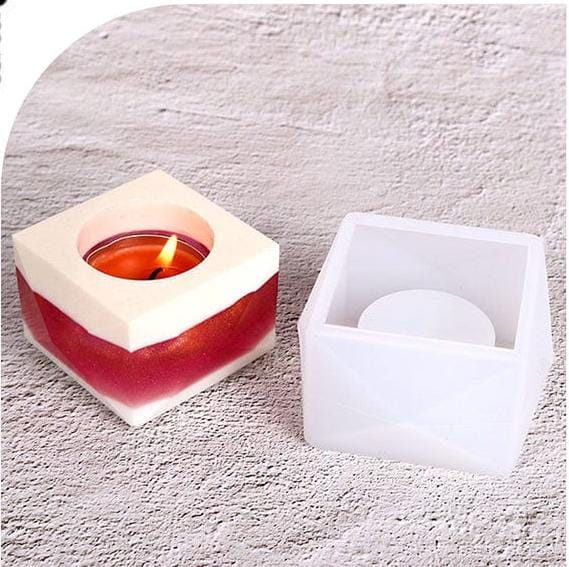 2 Pcs Combo Square T-Light Mould Tulsi Resin Store