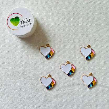 Rainbow Heart Charm (B) Tulsi Resin Store