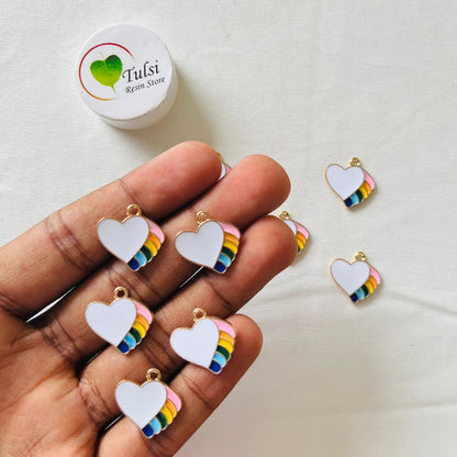 Rainbow Heart Charm (B) Tulsi Resin Store