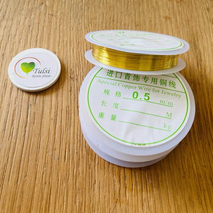 Metal Wire Roll (B) - 0.5MM - Gold - Tulsi Resin Store