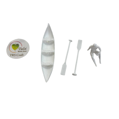 3D Miniature (A13) - Boat with Man & Oars
