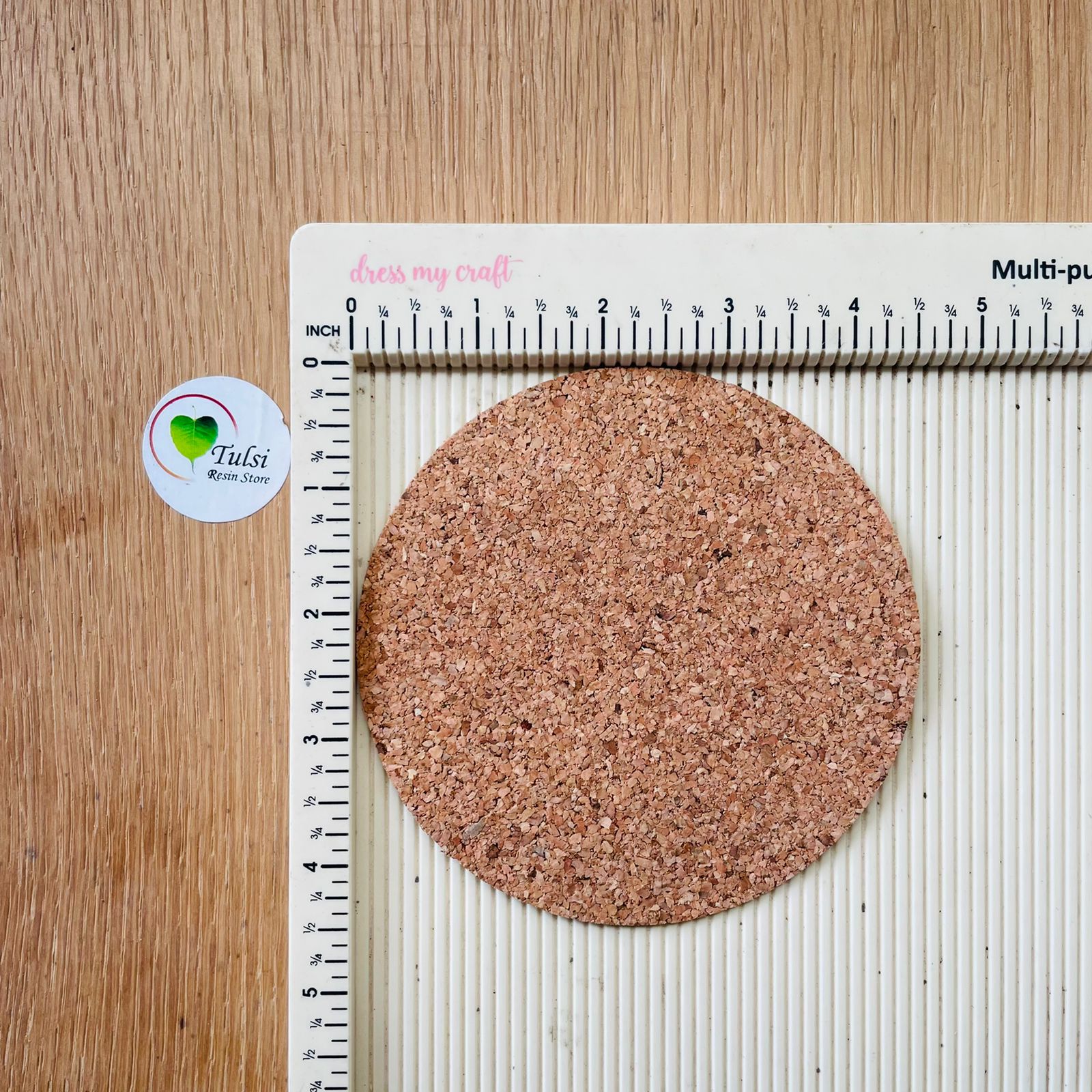4.5" Round Cut Cork Sheet Pack Of 6 Tulsi Resin Store