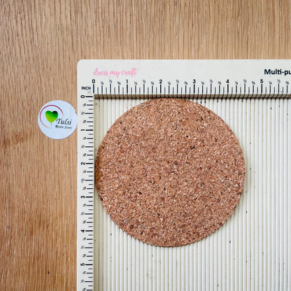 4.5" Round Cut Cork Sheet Pack Of 6 Tulsi Resin Store