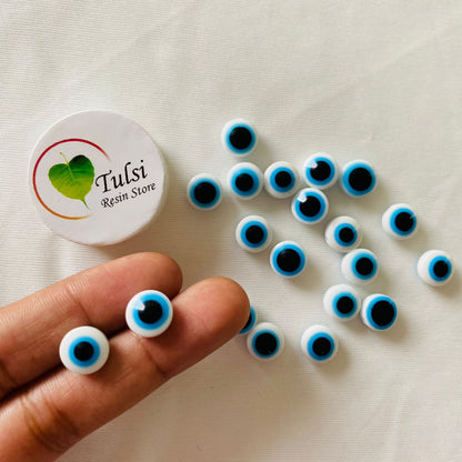 Evil Eye Beads (C) (2Pc) - Flat Round