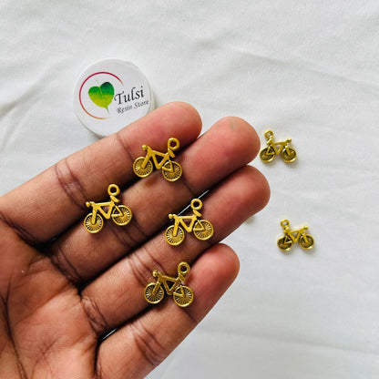 Gold Charm - Cycle (2pc) Tulsi Resin Store