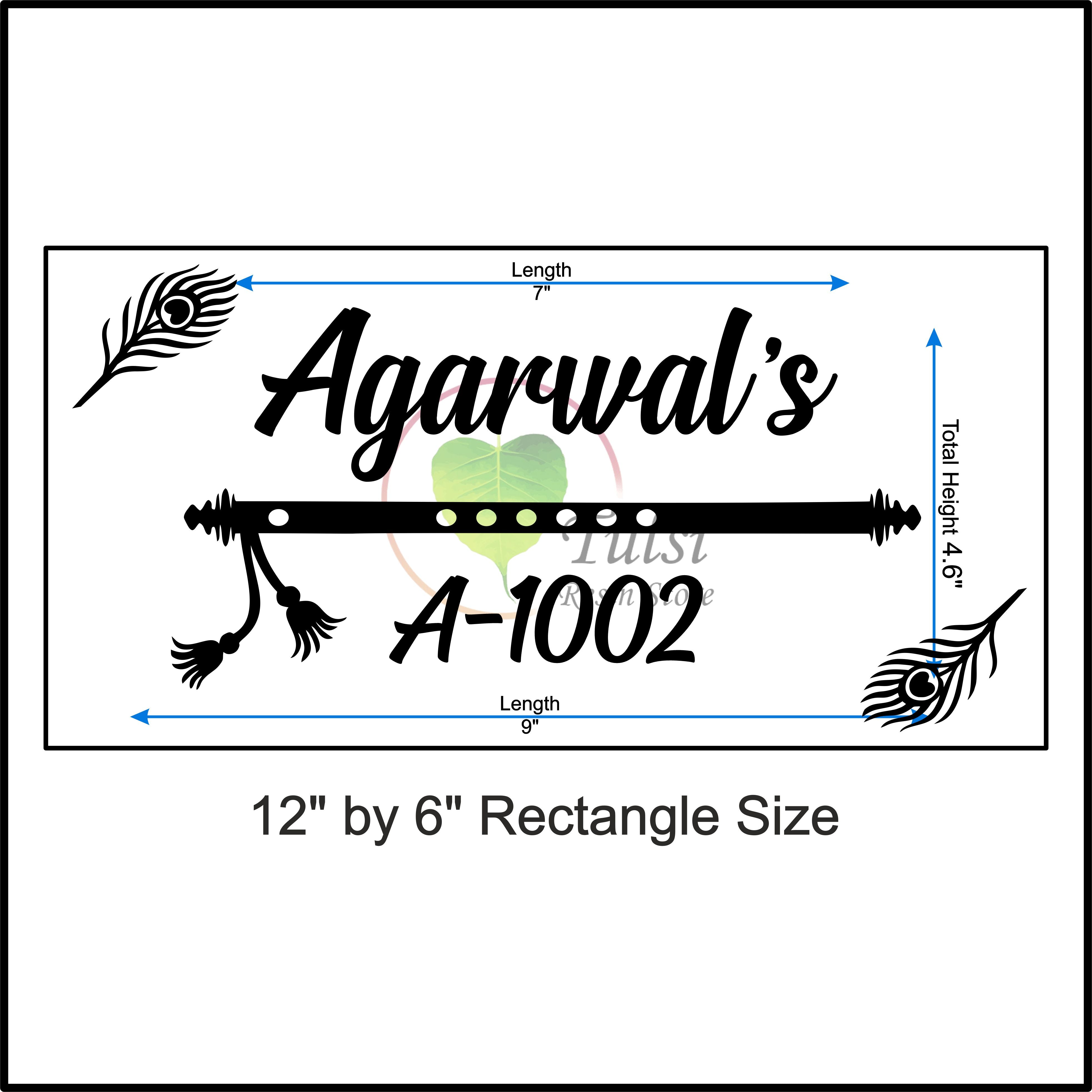 Custom Nameplate Base + Acrylic Name (Design G)