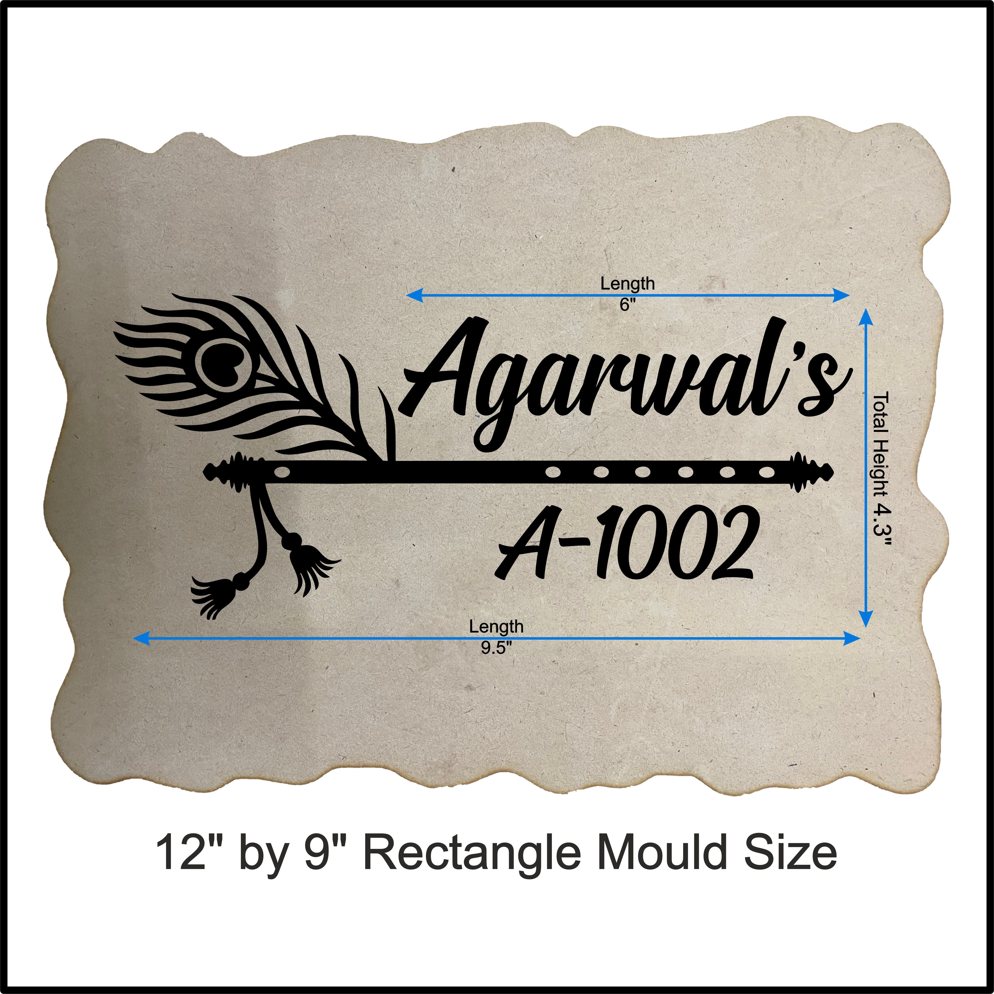 Custom Nameplate Base + Acrylic Name (Design B)