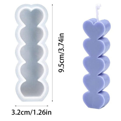 Heart Candle Mould (C) Tulsi Resin Store