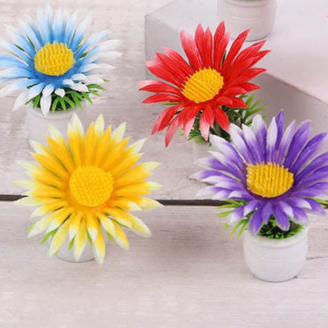 3D Flower Pot Miniature Tulsi Resin Store