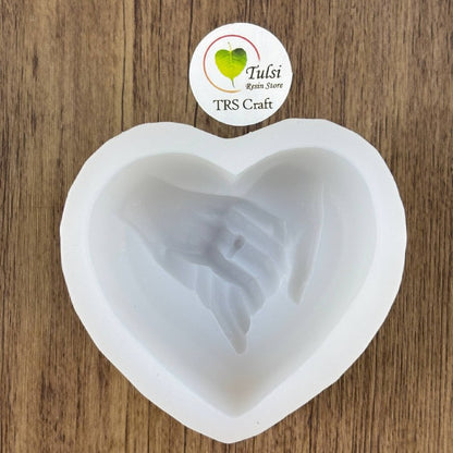 Heart Candle Mould (H) - Holding Hands (HM)