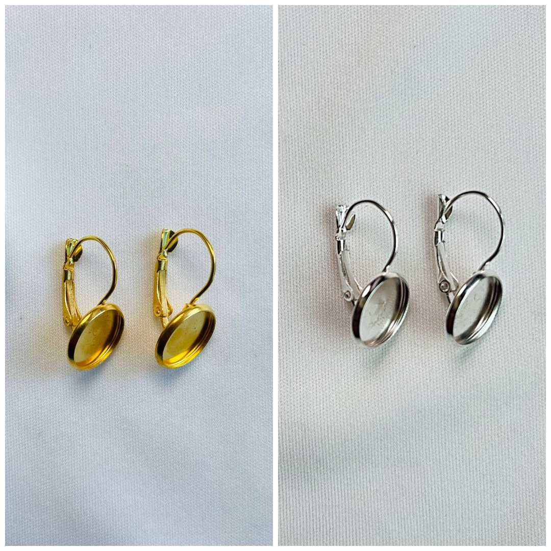 Earring Bazel - (V) (6 Pair)