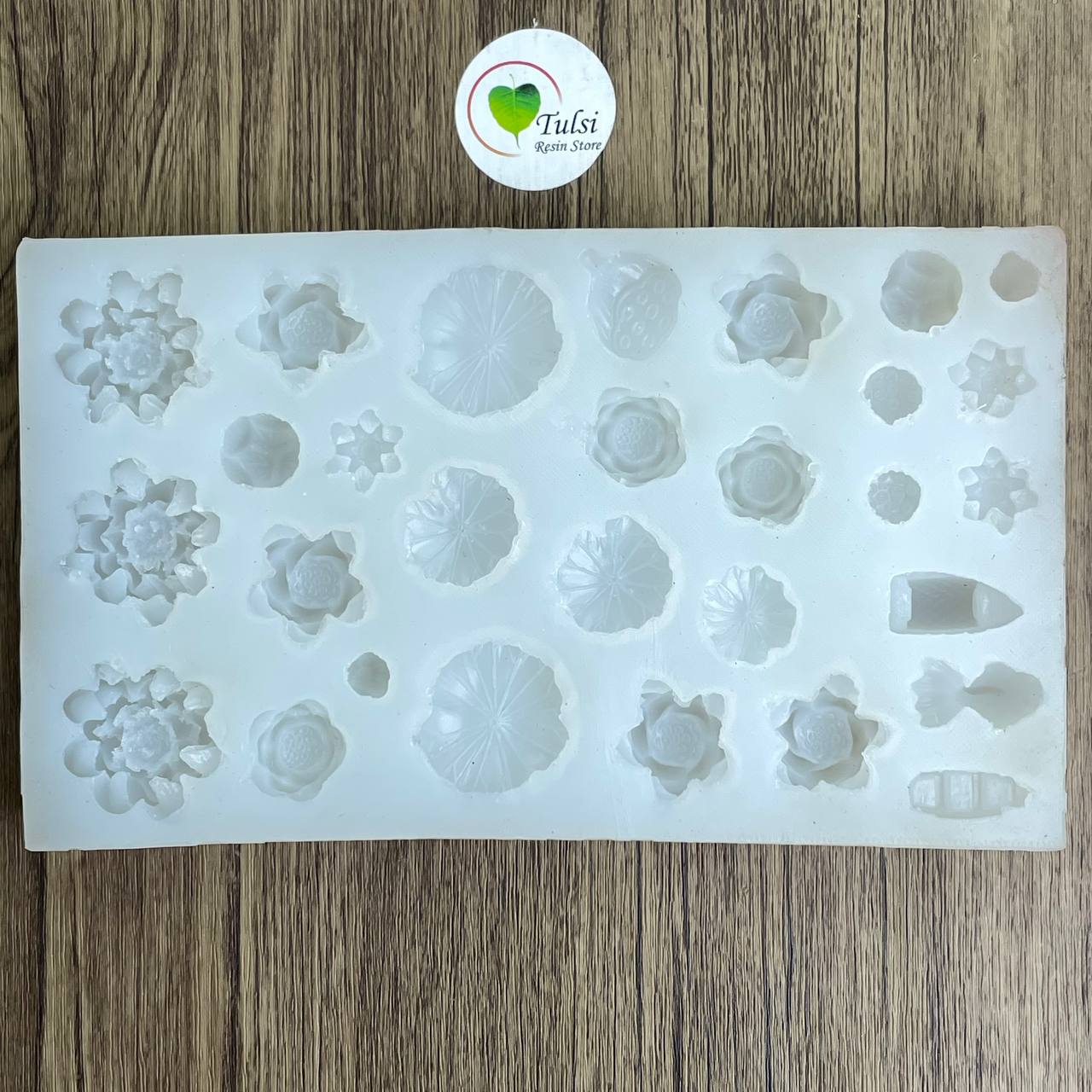 Lotus Pond Miniature Mould (C) - 29 Cavity (HM) Tulsi Resin Store