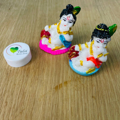 3D Small Krishna Idol Tulsi Resin Store