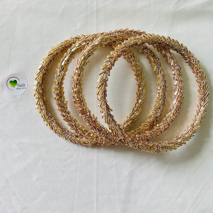 Golden Gotapatti Ring 6" Tulsi Resin Store