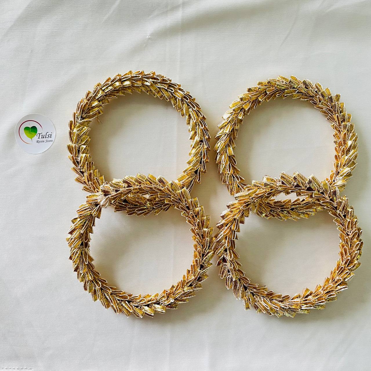 Golden Gotapatti Ring 4" Tulsi Resin Store