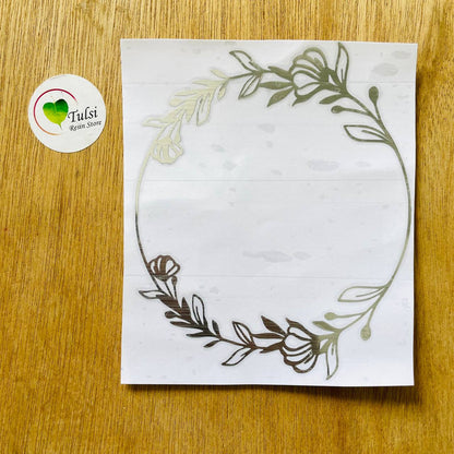 Vinyl Sticker - Ring Design (C) - Silver - Tulsi Resin Store