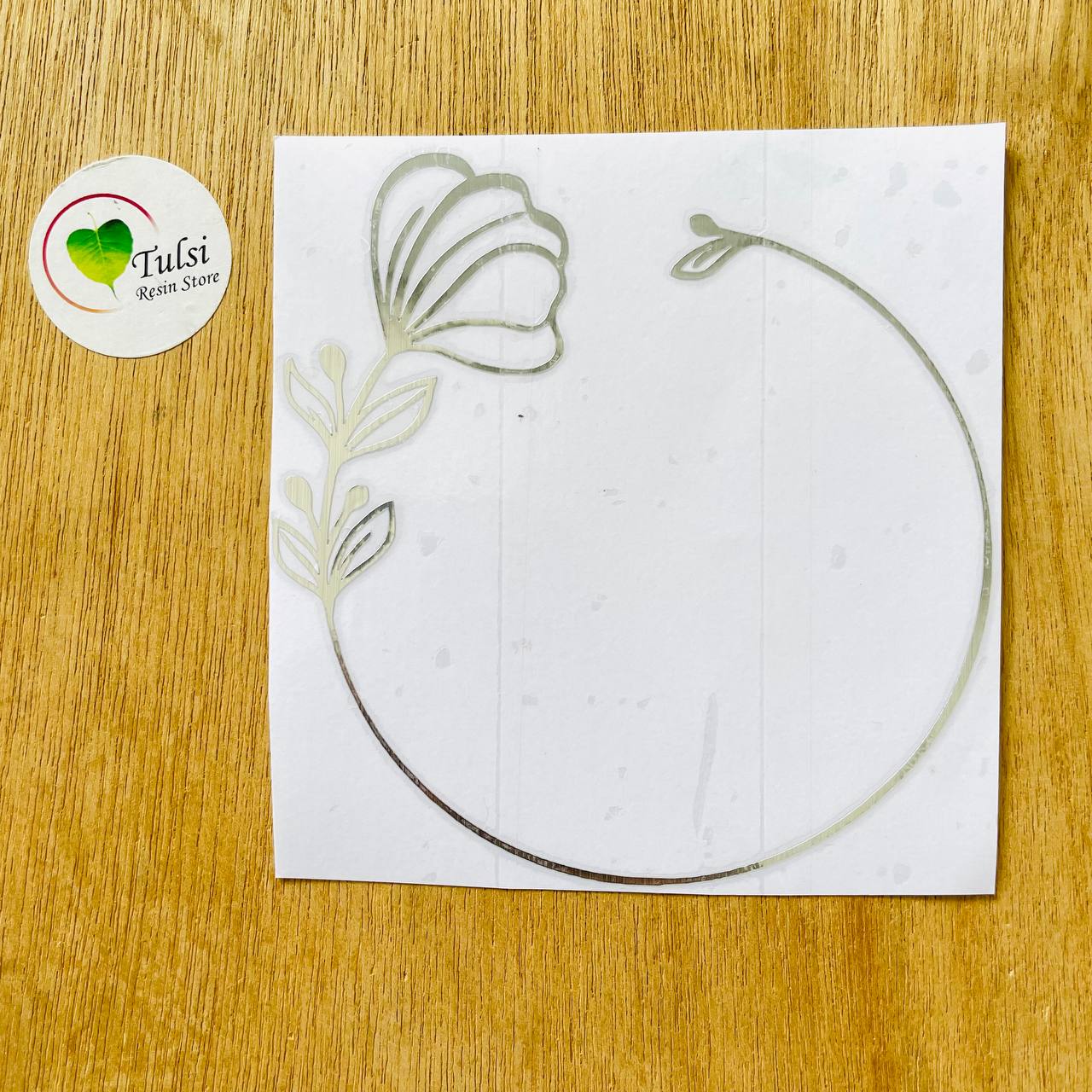 Vinyl Sticker - Ring Design (A) - Silver - Tulsi Resin Store
